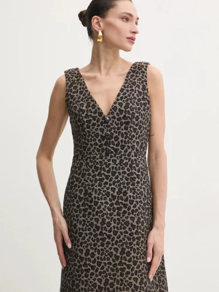 Morgan sukienka RBILI.F mini dopasowana RBILI.F beżowy