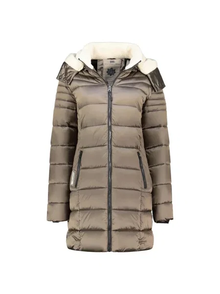 Turystyczna parka GEOGRAPHICAL NORWAY CARENNE TAUPE DB LADY beżowa