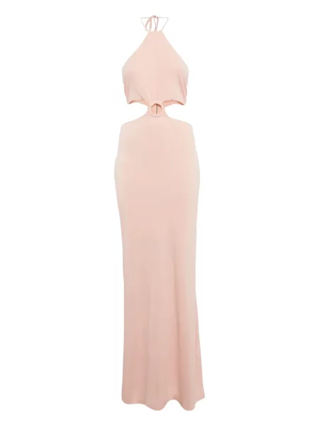 Rochie Alice + Olivia cu gât halter roz