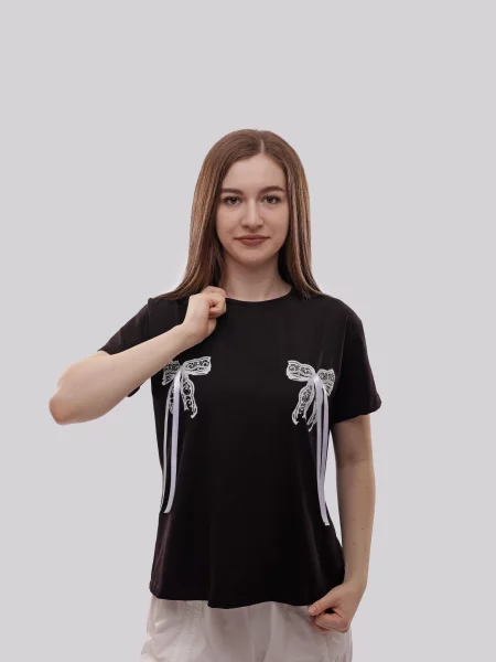 Футболка LUMO віскоза/поліестер чорний