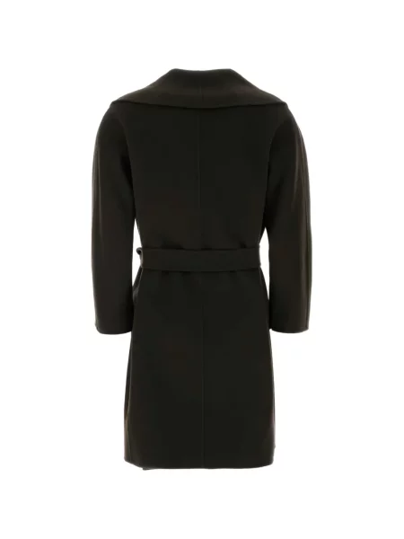 Cu centură palton 's Max Mara de lână verde