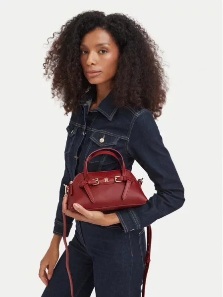 Torbica Tommy Hilfiger Th Buckle Mini crvena