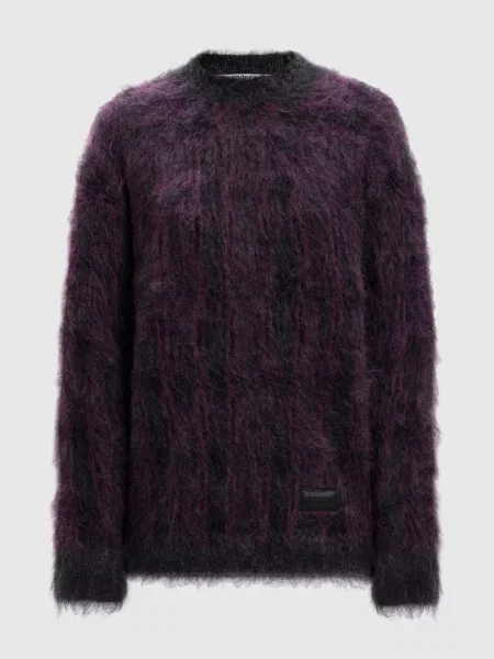 Светр з вовною у клітинку Alexander Wang фіолетовий