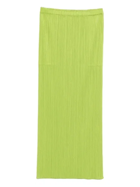 Fusta plisata Pleats Please Issey Miyake plisată verde