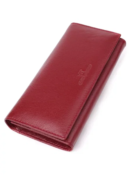 Кожаный кошелек St Leather Accessories бордовый