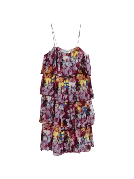 Rochie mini Iceberg cu model floral cu imagine de costum roșu
