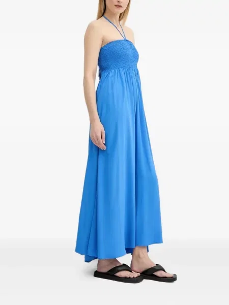 Rochie maxi Gestuz cu gât halter de costum albastru