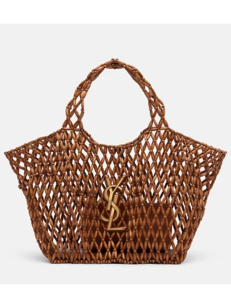 Geantă shopper Saint Laurent maro