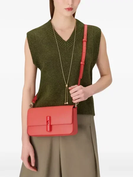 Geanta de piele Furla din piele roz