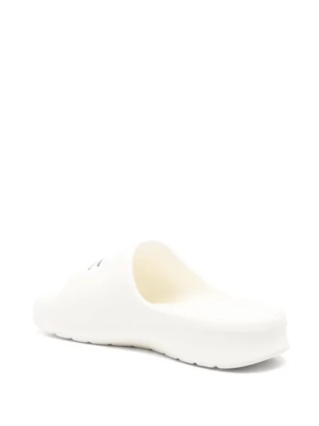 Papuci Lacoste cu imagine alb