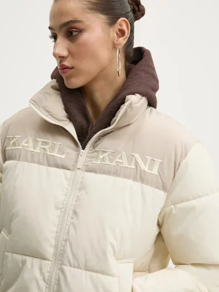 Kurtka Karl Kani Retro Essential Puffer Jacket Off White/ Sand XS biała