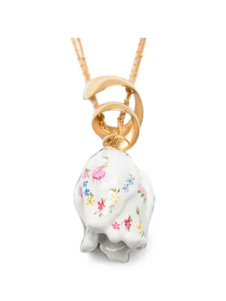 Pandantiv Chloé cu model floral cu imagine