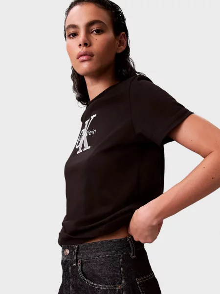 Класична футболка Calvin Klein Jeans чорна