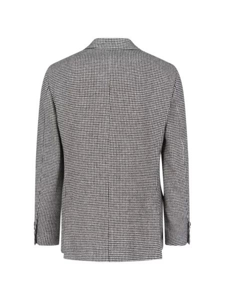 Двуредно яке Lardini с пепитена шарка сиво