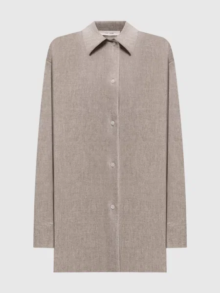 Сорочка Komako з вовни і кашеміру The Row бежева