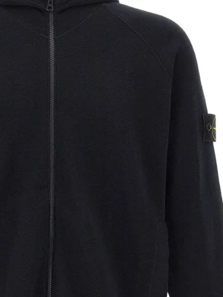 Hanorac cu glugă Stone Island cu strasuri negru