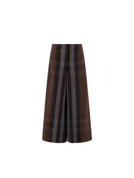 Spodnie Burberry brązowe