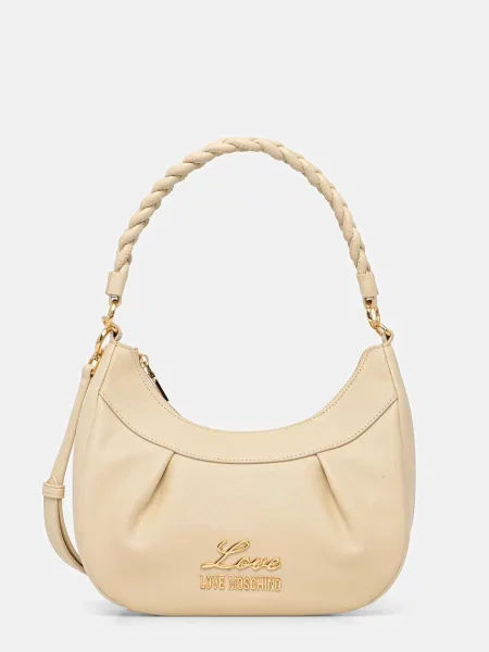 Love Moschino geantă de piele bej