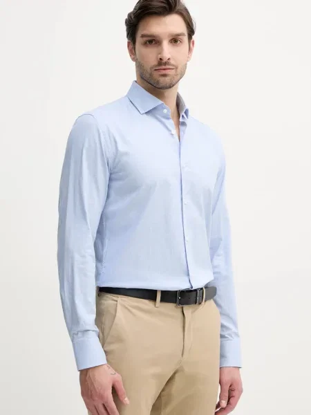 BOSS ing férfi olasz galléros regular kék