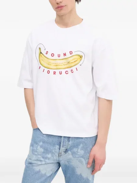 Tricou Fiorucci cu imagine alb