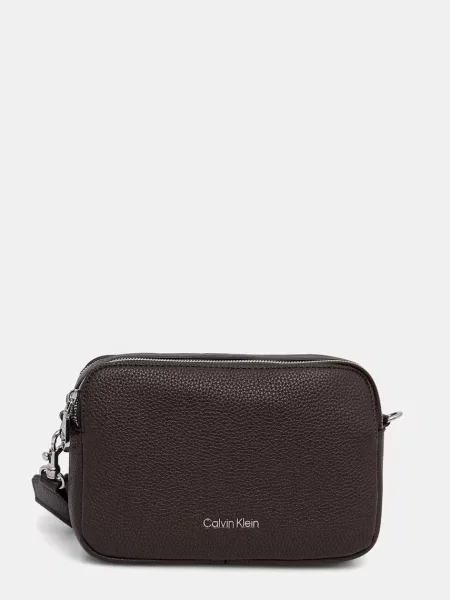Geantă Calvin Klein Webbing 2X Strap Camera Bag Roșu maro
