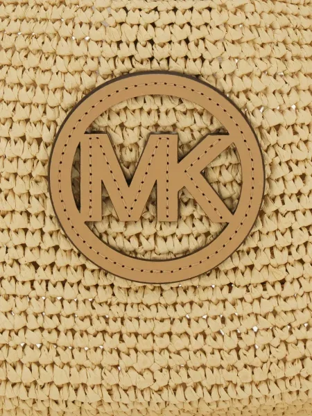 Duża kopertówka Michael Michael Kors koronkowa brązowa