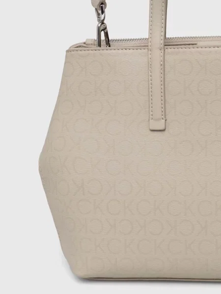 Shopper táska Calvin Klein bézs