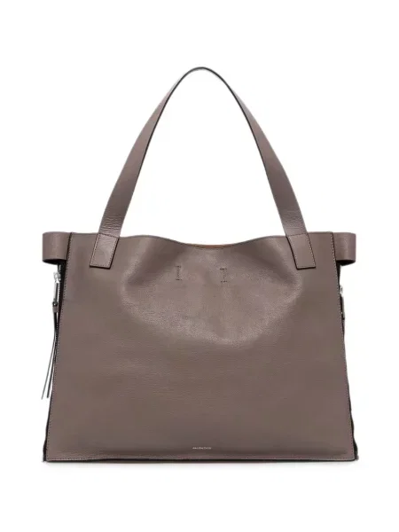 Geantă shopper Allsaints din piele maro