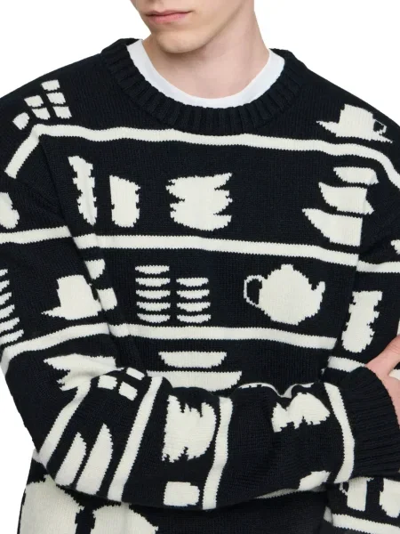 Pulover Jw Anderson cu decolteu rotund negru