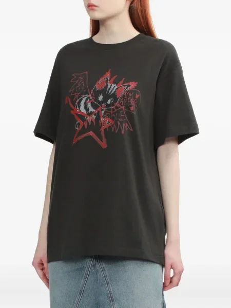 Tricou We11done scurt negru