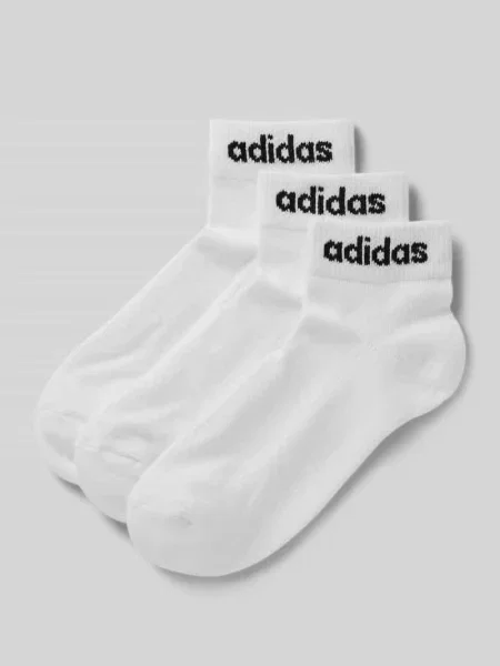 Skarpety z haftem z logo w zestawie 3 szt. Adidas Originals białe