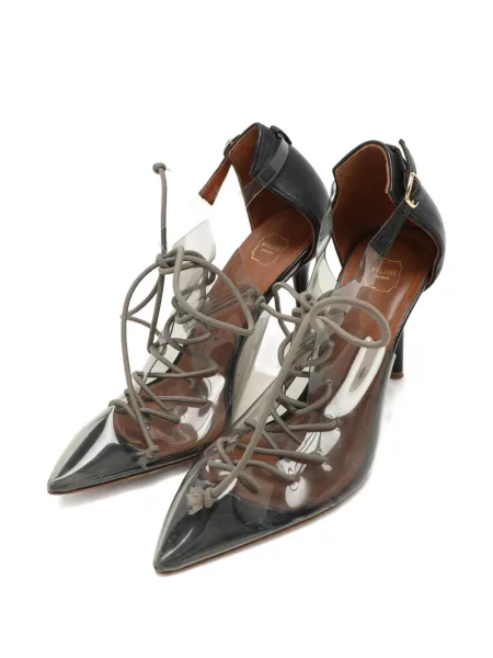 Šněrovací kožené lodičky Malone Souliers bílé