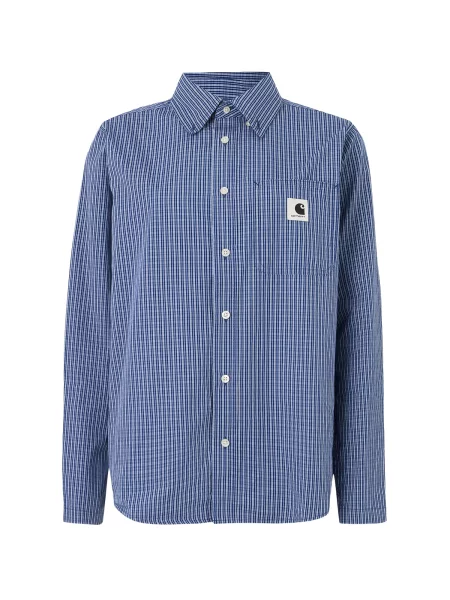 Carhartt WIP Bluză Groff albastru regal / albastru deschis / negru alb