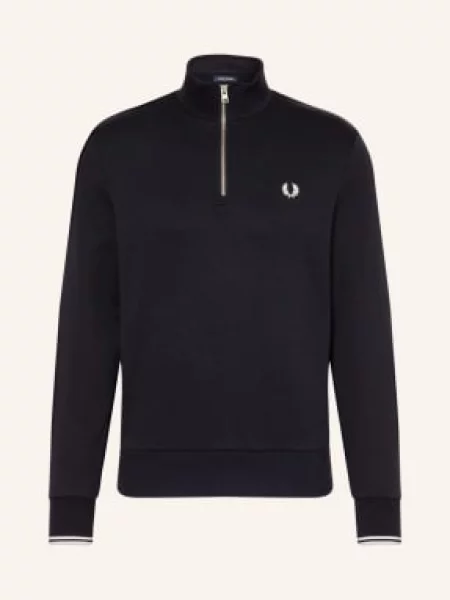 Fred Perry Bluza Dresowa Typu Troyer blau niebieska