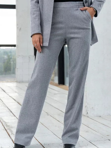 Штани повсякденні RiMari вовна/віскоза сірий