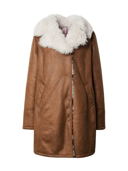 OAKWOOD Palton de primăvară-toamnă ROMANE maro caramel alb