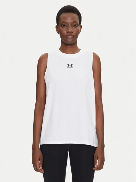 Under Armour Tricou tehnic Rival Muscle alb