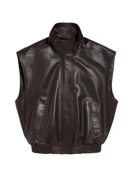 Geanta de piele Balenciaga fără mâneci maro