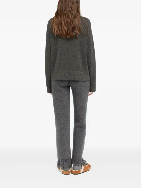 Pulover Alanui din cașmir cu decolteu rotund gri