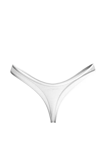 Chiloți tanga Maison Close plasă alb