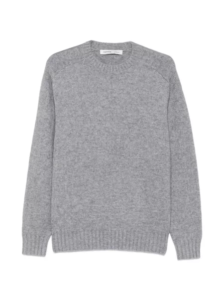 Pulover Carven cu decolteu rotund gri