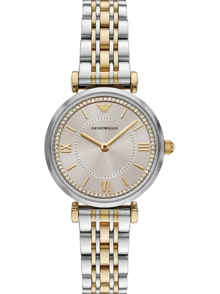 Emporio Armani Ceas analogic auriu / argintiu / transparent