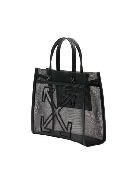 Shopperka Off-white skórzana biała