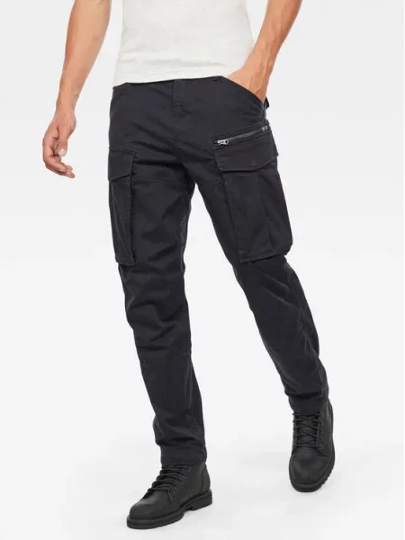 G-Star Raw Hlače Rovic Tapered Fit crna