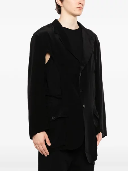 Geacă Yohji Yamamoto asimetrică negru