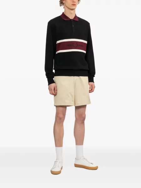 Tricou polo Fred Perry cu broderie negru