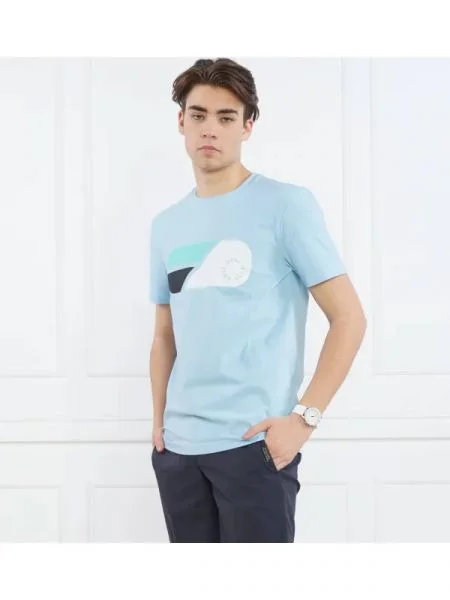 BOSS GREEN Tricou Tee 9 | stretch albastru