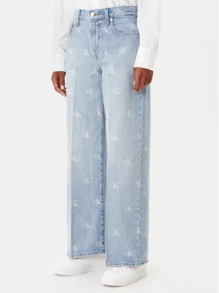 Calvin Klein Jeans Jeans hlače Wide Leg modra