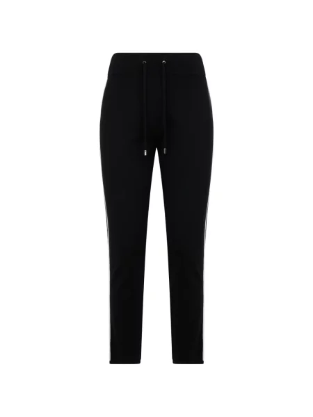 Pantaloni Moorer cu dungi alergare negru