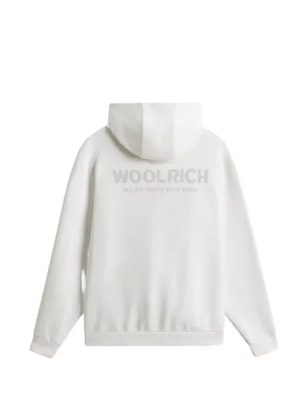 Hanorac cu glugă Woolrich cu autograf alb